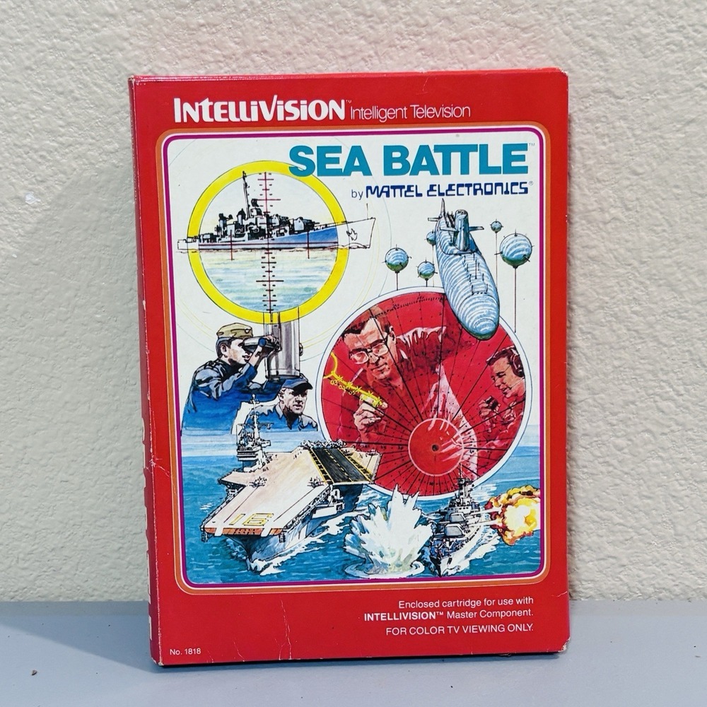 Mattel Intellivision Sea Battle Game, complete in box, 1980 Vintage Video Game - Picture 1 of 8